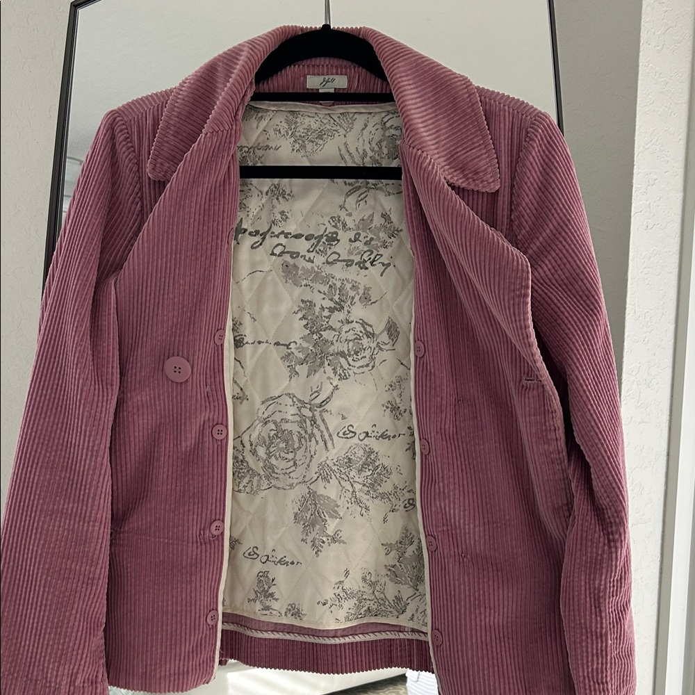 J. Jill Women's Pink Corduroy Jacket